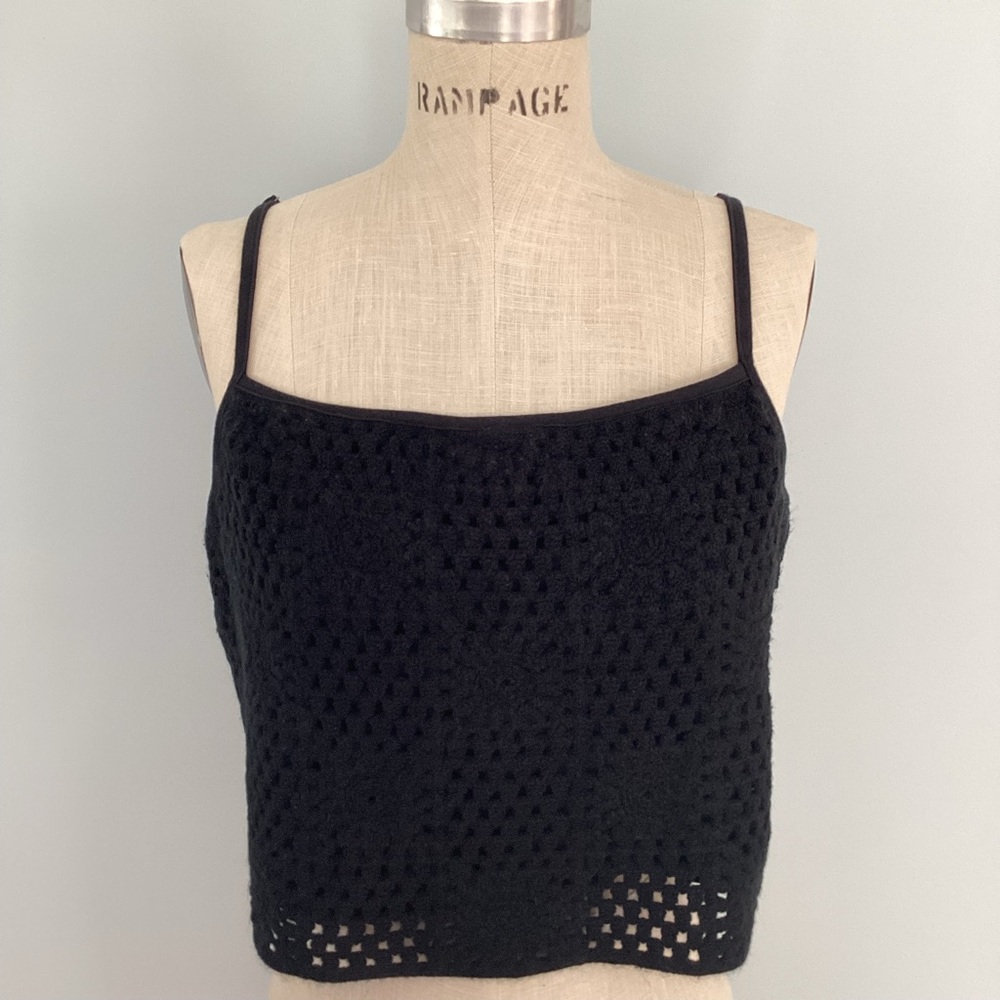 Wild Fable Black Crochet Camisole Crop Top Size XXLarge